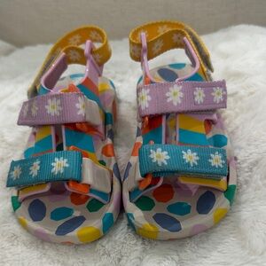 Colorful Kids Sandals with Floral Straps